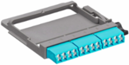 HDX Fiber Adapter Plate Quad LC Shuttered 12 Fibers Zirconia Sleeve