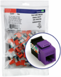 GIGAMAX Cat 5e QUICKPORT Jack 25-Pack, Purple, Unshielded, Punchdown