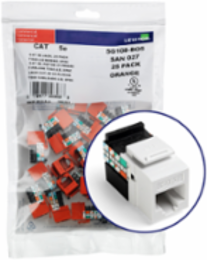 GIGAMAX Cat 5e QUICKPORT Jack 25-Pack, White, Punchdown, Unshielded