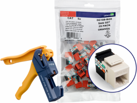 GIGAMAX™ Cat 5e QUICKPORT™ Jack, Light Almond, High Port Density Design