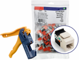 GIGAMAX™ Cat 5e QUICKPORT™ Jack, Light Almond, High Port Density Design