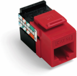 GIGAMAX Cat 5e QUICKPORT Jack, Crimson, Unshielded, Punchdown