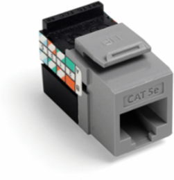 GIGAMAX Cat 5e QUICKPORT Jack, Gray, Punchdown, Unshielded