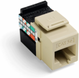 GIGAMAX Cat 5e QUICKPORT Jack, Ivory, Punchdown, Unshielded, High Port Density