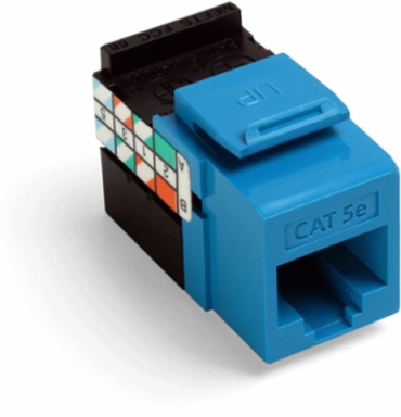 GIGAMAX Cat 5e QUICKPORT Jack, Blue, Narrow Design, Punchdown Termination
