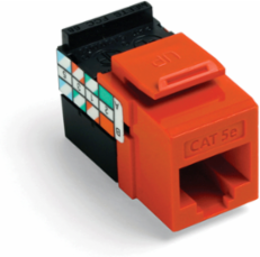 GIGAMAX Cat 5e QUICKPORT Jack, Orange, 1 Port, Unshielded