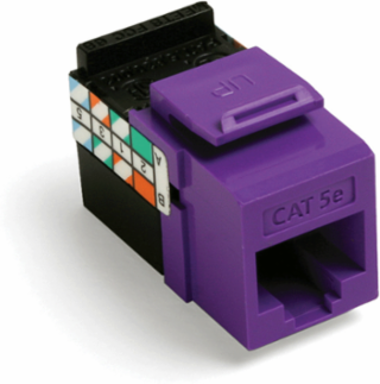 GIGAMAX Cat 5e QUICKPORT Jack, Purple - Narrow Design, Unshielded, Punchdown
