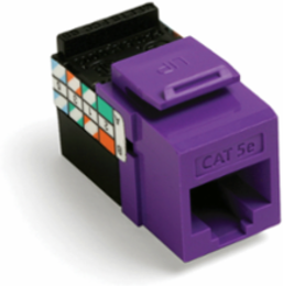 GIGAMAX Cat 5e QUICKPORT Jack, Purple - Narrow Design, Unshielded, Punchdown