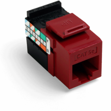 GIGAMAX Cat 5e QUICKPORT Jack, Red, Unshielded, Punchdown