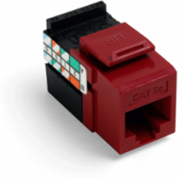 GIGAMAX Cat 5e QUICKPORT Jack, Red, Unshielded, Punchdown