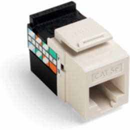 GIGAMAX Cat 5e QUICKPORT Jack, Light Almond, Narrow Design, Unshielded