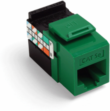 GIGAMAX Cat 5e QUICKPORT Jack, Green - Punchdown Termination, Unshielded