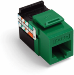 GIGAMAX Cat 5e QUICKPORT Jack, Green - Punchdown Termination, Unshielded