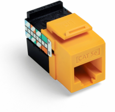 GIGAMAX Cat 5e QUICKPORT Jack, Yellow, Punchdown Termination, Unshielded