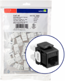 EXTREME Cat 5e QUICKPORT Jack 180-Degree - Punchdown, Black, 25-Pack