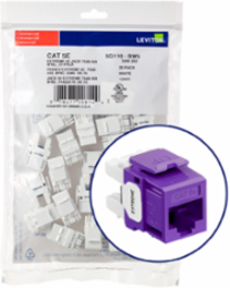 EXTREME Cat 5e QUICKPORT Jack, 180-Degree, Purple, 25-Pack