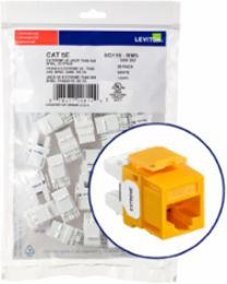 EXTREME Cat 5e QUICKPORT Jack, Punchdown, Yellow, 25-Pack