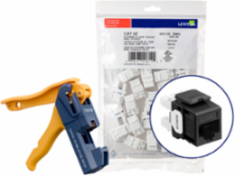 EXTREME Cat 5e QUICKPORT Jack 150-Pack, Black, Punchdown Termination, Unshielded