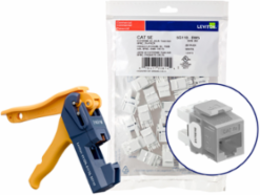 EXTREME Cat 5e QuickPort Jack, Gray, 150-Pack with Punchdown Tool