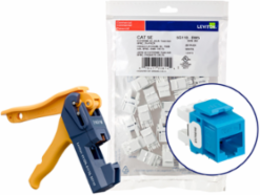 EXTREME Cat 5e QUICKPORT Jack, Blue, Unshielded, Punchdown, 150-Pack
