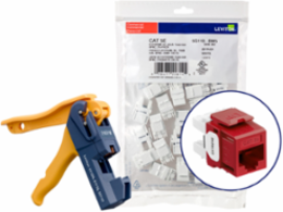 EXTREME Cat 5e QUICKPORT Jack, 150-Pack, Punchdown, Dark Red