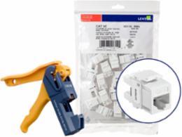 EXTREME Cat 5e QUICKPORT Jack Kit with JackRapid Tool, 150-Pack, White