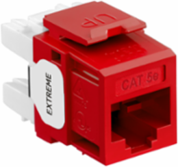 EXTREME Cat 5e QUICKPORT Jack, Crimson, Unshielded, Punchdown Termination