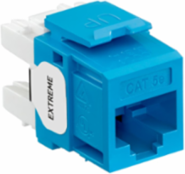 EXTREME Cat 5e QUICKPORT Jack, Blue, Punchdown Termination, UTP, Unshielded