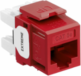 EXTREME Cat 5e QUICKPORT Jack – Dark Red, 180-Degree Rear Termination, Unshielded