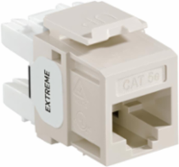 EXTREME Cat 5e QUICKPORT Jack 180-Degree, Light Almond, Punchdown