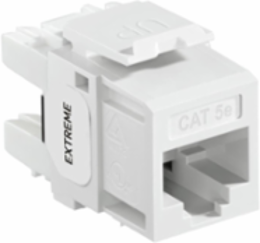 EXTREME Cat 5e QUICKPORT Jack, White, Punchdown Termination, Unshielded