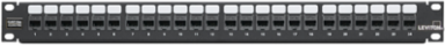 Cat 5e Flat QUICKPORT Patch Panel, 24-Port, 1RU, Black