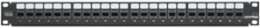Cat 5e Flat QUICKPORT Patch Panel, 24-Port, 1RU, Black
