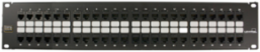 Cat 5e Flat QUICKPORT Patch Panel, 48 Ports, 2RU, Black