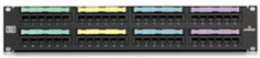 GigaMax Cat 5e 48-Port Patch Panel, T568A Wiring, Unshielded, Flat Design