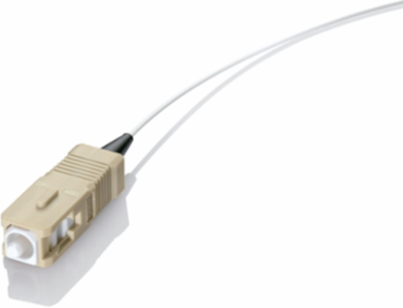 Economy Fiber Pigtail, 3 Meter, Multimode OM3, SC Connector