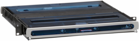 1RU Black Fiber Enclosure with Sliding Tray for 3 SDX Plates/Cassettes