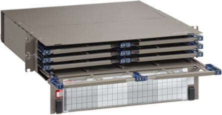 OPT-X™ HDX 2RU Fiber Enclosure, empty, with sliding trays; Accepts up to (16) HDX components