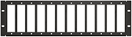 3RU 500i SDX Fiber Panel - Accepts 12 SDX Adapters, Black, Cassette-Based, 72 Ports