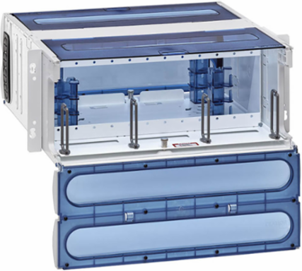 4RU Fiber Enclosure, White, with Sliding Tray, Accepts Up to 12 SDX Adapter Plates