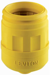 Yellow Weather Resistant Boot for Straight Blade Plug, Thermoplastic Elastomer