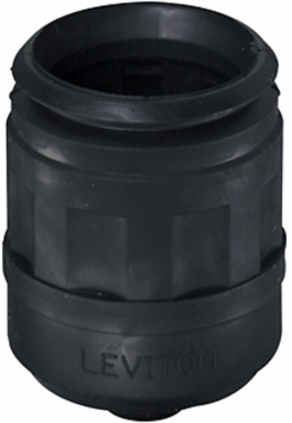 Weather Resistant Boot for 15 Amp & 20 Amp Straight Blade Plug - Black