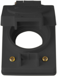 Wetguard Watertight Receptacle Cover, 1-Gang, Corrosion Resistant, Black