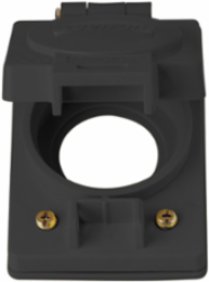 Wetguard Watertight 1-Gang Cover, NEMA 4/IP66, 1.58 Inch Dia, Black