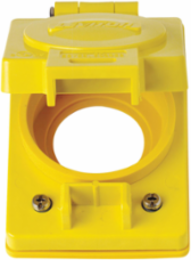 Wetguard Watertight FS/FD Box Mount Cover, 1 Gang, 1.58 Inch Dia, Yellow