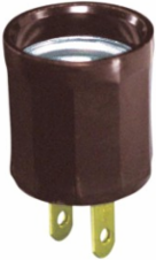15 Amp 660 Watt Indoor Lampholder Adapter, Brown, Non-Grounded, 125 Volt