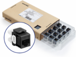 EXTREME Cat 6A QUICKPORT Jack, 12-Pack, Punchdown, Black, Unshielded