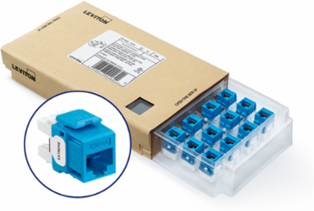 EXTREME Cat 6A QUICKPORT Jack, 12-Pack, Punchdown, Blue
