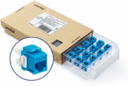 EXTREME Cat 6A QUICKPORT Jack, 12-Pack, Punchdown, Blue