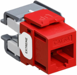 EXTREME Cat 6A QUICKPORT Jack, Channel-Rated, Crimson, Punchdown Termination